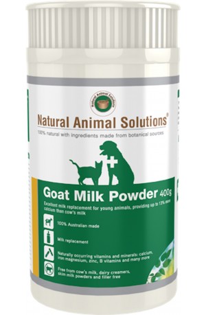 Natural Animal Solutions Goat Milk Powder For Dogs And Cats 400g