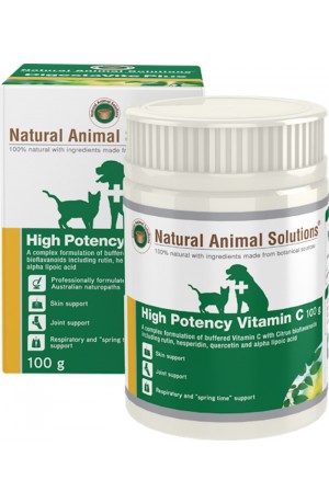 Natural Animal Solutions High Potency Vitamin C For Dogs And Cats 100g