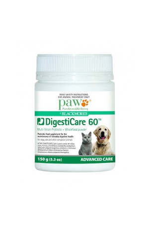 PAW Digesticare 60 Powder for Dogs & Cats 150g