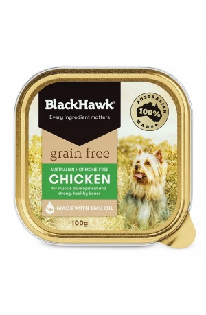 Black Hawk Dog Grain Free Chicken & Rice 100g x 12