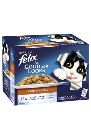 Felix Cat Country Menus Wet Food 12 x 85g