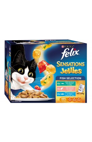Felix Sensations Fishy Selections Wet Cat Food 12 x 85g
