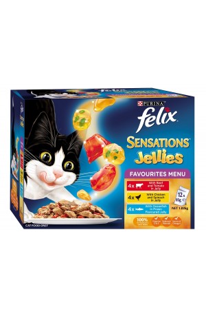 Felix Sensations Jellies Favourite Menu Selection 12 x 85g
