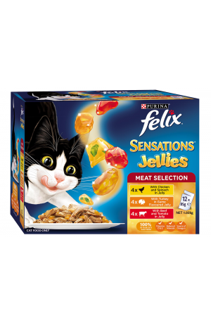 Felix Sensations Jellies Mixed Meat Selection 12 x 85g