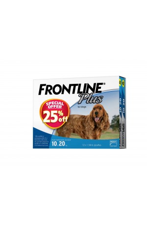 Frontline Plus for Dogs 12pk 10-20kgs Medium