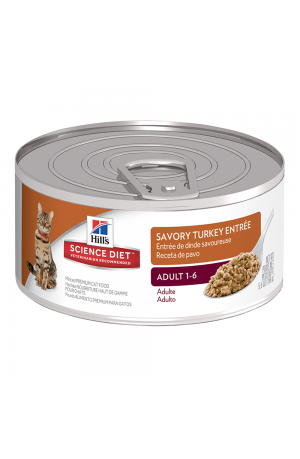Hill's Science Diet Feline Adult Savory Turkey Entree Cans