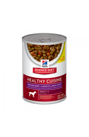 Hills Science Diet Healthy Cuisine Braised Beef Carrots & Peas Dog Cans