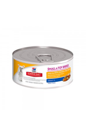 Hill's Science Diet Mature Small & Toy Savoury Stew Chicken Vegetable Cans