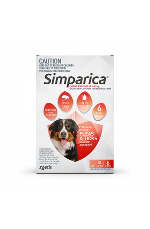 Simparica Extra Large Dog Red 40.1-60kg