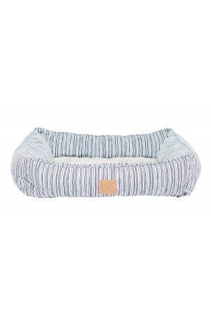 Mog and Bone Bolster Bed Chambray Stripe-Small (S)