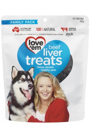 Love Em Beef Liver Treat 250g