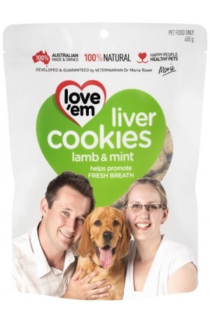 Love Em Lamb & Mint Liver Cookies 450g