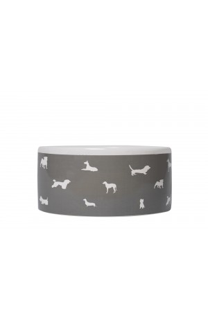Mog and Bone Ceramic Bowl Mocca Dog