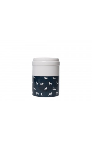 Mog and Bone Ceramic Treats Canister Blue Dog