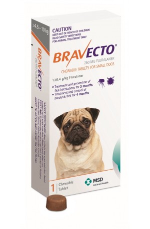 Bravecto Small Dog Orange 4.5-10KG