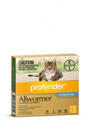 Profender Cat Spot On Medium Blue 2.5kgs-5kgs 2pk