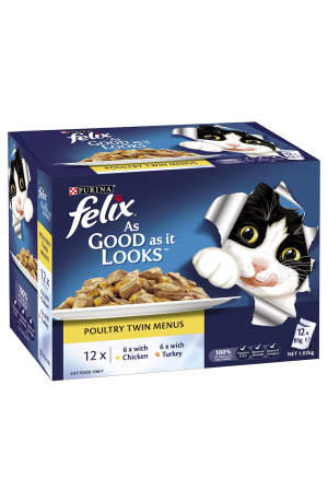 Felix Cat Poultry Twin Menu Wet Food 12 x 85g