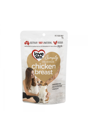 Love Em Chicken Breast Dog Treat 55g