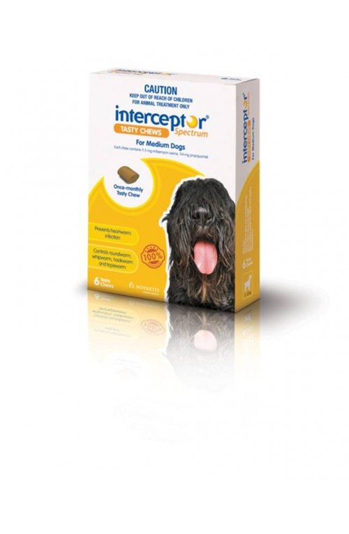 Interceptor Chews for Dogs Medium 11-22kgs