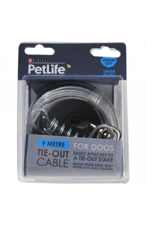 PETLIFE TieOut Cable Medium Duty 9m