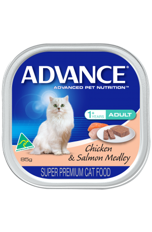 Advance Adult Chicken & Salmon Medley 7 x 85g Box